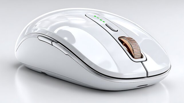 Wireless computer mouse with glossy finish high resolution image