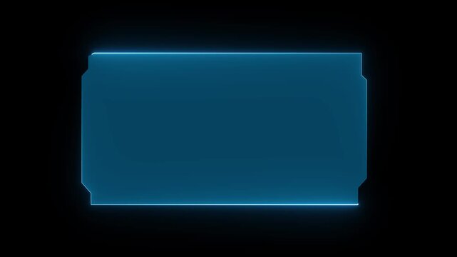 HUD, UI, GUI futuristic user interface screen animation. High tech screen for video game. Sci-fi concept design. Callouts title. Modern banner, frame of lower third. Neon hologram screen overlay