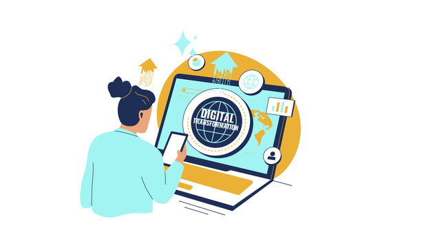 Blue and Yellow Illustration Freelance Web Developer Presentation - 2