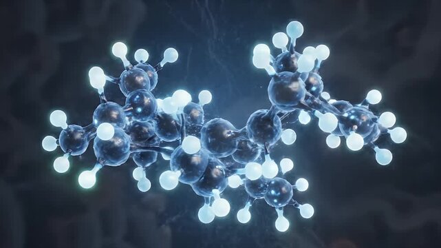 3D Medical Animation of Cellular Biology with Electrical Discharge and Microscopic Organisms on a Dark Background