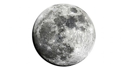 Naklejka premium Close-up of the moon with detailed lunar surface craters