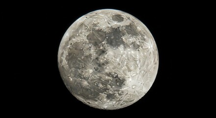 Fototapeta premium Close-up view of the moon's surface with craters and texture
