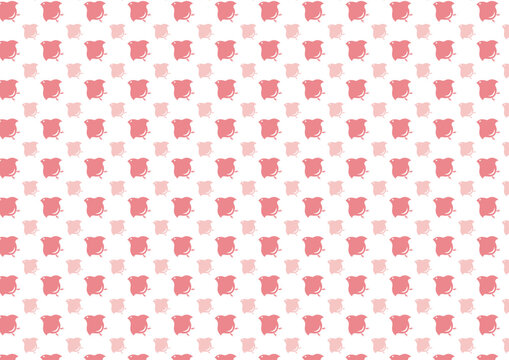 【日本の伝統模様】千鳥・千鳥格子のシームレスパターン（赤系） / Chidori & Chidori-goushi (Houndstooth) &ndash; Japanese Traditional Seamless Pattern Set  (Red Tones)