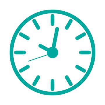 Wall clock animation showing one minute and 60 seconds countdown on transparent background alpha channel.