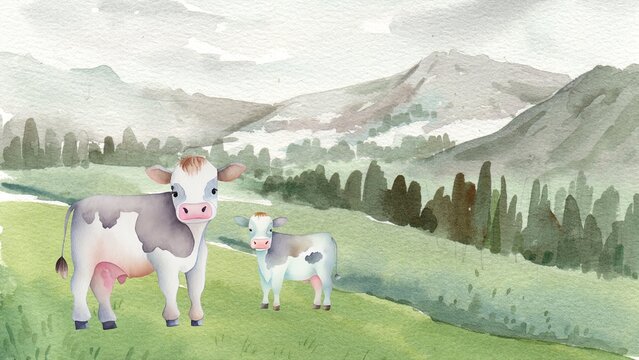 cows in the mountains