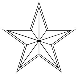 Obraz premium Classic Outline Star Symbol