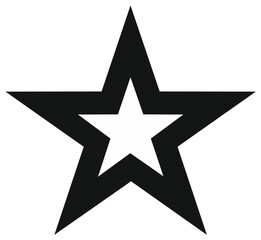 Obraz premium Black and white star graphic design symbol for decoration or logo