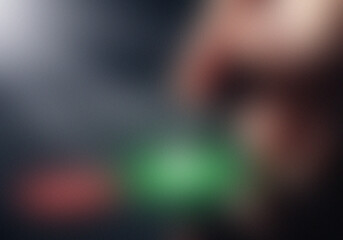 Obraz premium Mysterious glow in the blurred night sky with ethereal green light