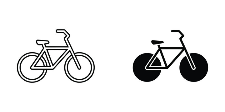 Comparison of a standard bicycle and a fixed-gear bicycle with thick tires