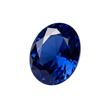 Oval Blue Sapphire Gemstone Close-up