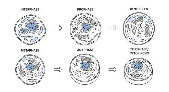 Cell Division Stages Mitosis Process.