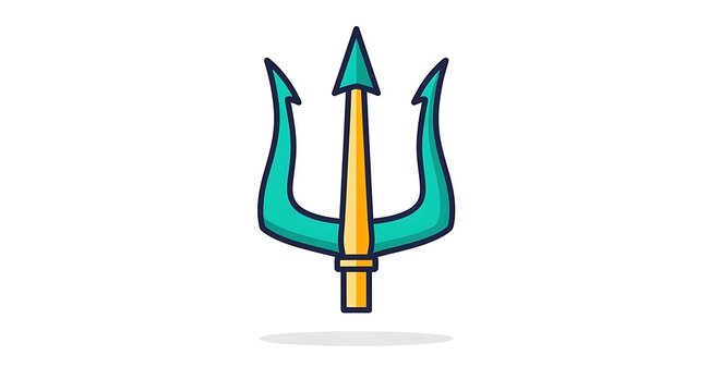 Stylized trident illustration