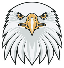 Obraz premium Eagle Head Illustration Bold Design Bird Face Powerful Symbol Vector Animal