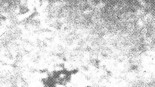 4K Animation  White Grunge Halftone Texture Abstract Pattern Overlay