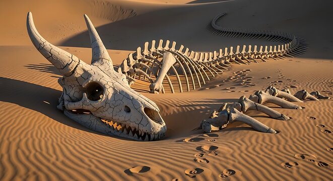 Desert dragon skeleton