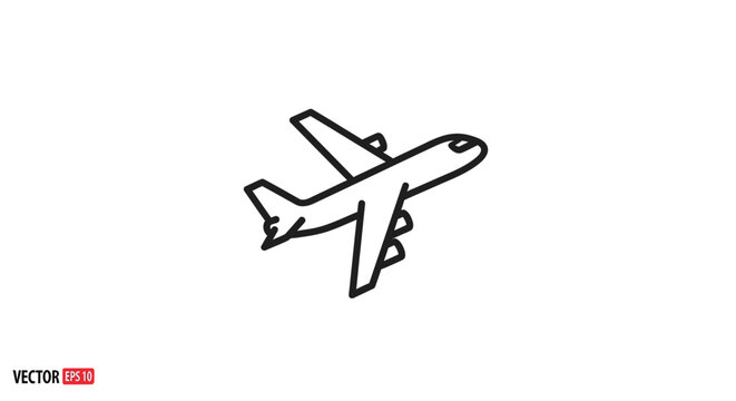 Airplane flying in the sky.