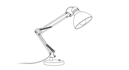 Obraz premium Desk lamp with adjustable arm.