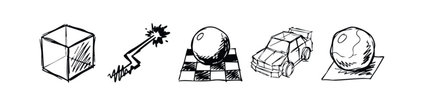 3D Graphics and Geometric Modeling Hand Drawn Sketches