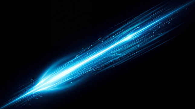 Vibrant electric blue energy beam streak representing speed motion modern dynamism