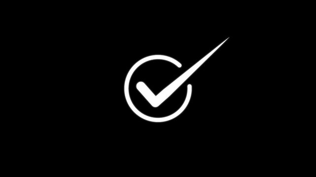 A simple black background features two white curved lines resembling a smile
