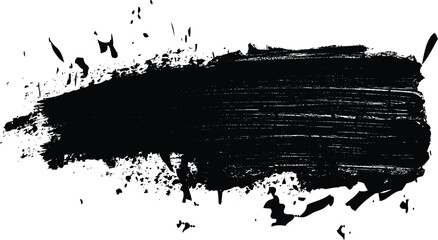 Obraz premium Black brushstroke against white background. Vector eps10