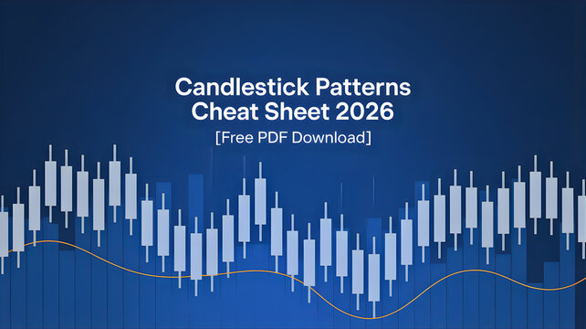 Candlestick Patterns Cheat Sheet: An informative graphic provides a clear and concise overview of candlestick patterns, perfect for traders seeking a quick reference guide.