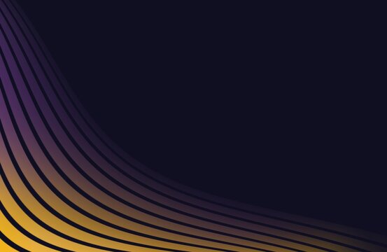 Abstract Dark Gradient Background with Curved Lines and Copy Space