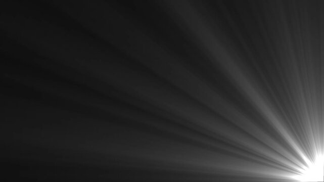 Light rays with floating flying glitter particles in air mist or steam, overlay special down to up effect ambient effect animation for atmospheric videos or underwater . on transparent background.