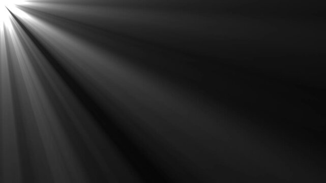 Light rays with floating flying glitter particles in air mist or steam, overlay special down to up effect ambient effect animation for atmospheric videos or underwater . on transparent background.