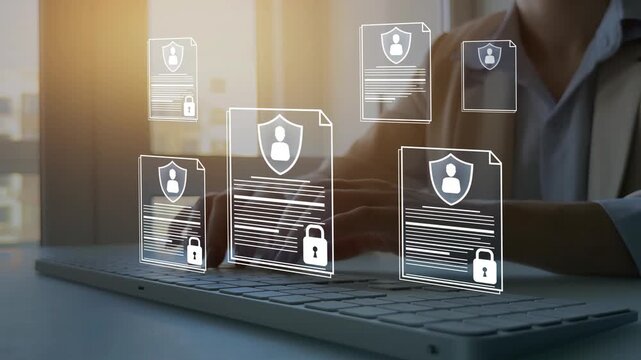 Confidential employee document, secure data, privacy protection, corporate compliance. Business contract, sensitive information, access control, digital security, workplace management.