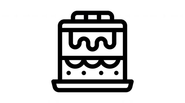 banana bread minimalist stroke animation