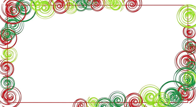 Red and green swirly border frame on white background, cinco de mayo, mexico 5 may, festival holiday template, poster banner download, 2026 2027