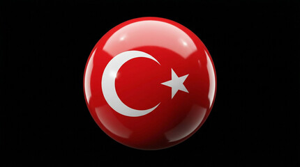 Obraz premium Metallic 3D sphere with the national flag of turkey national patriotism identity reflection illustration isolated background sovereignty official patriotic geography international