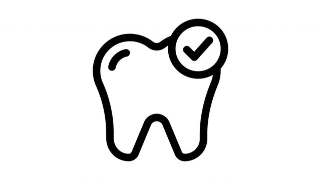 dental care minimalist stroke animation