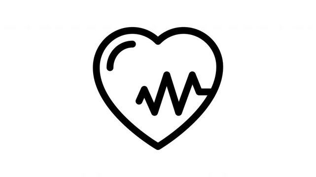 heart beat minimalist stroke animation