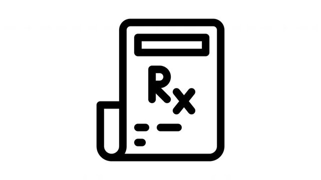 medical prescription minimalist stroke animation