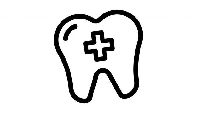 tooth minimalist stroke animation
