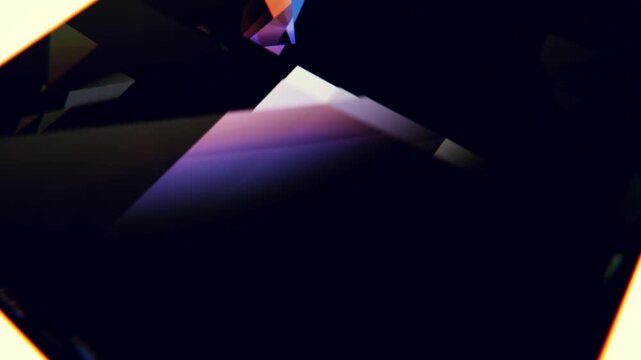 Abstract background overlay of dispersion of light through a prism creating a colorful iridescent effect. Seamless loop