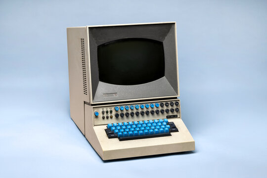 IBM 2260 computer terminal with CRT video representing past technology