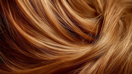 hair close-up with shiny healthy texture