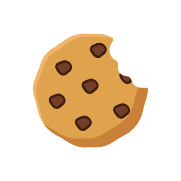 Bitten Chocolate Chip Cookie Icon