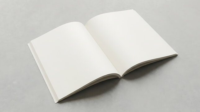 Open Book with Blank Pages Inside.