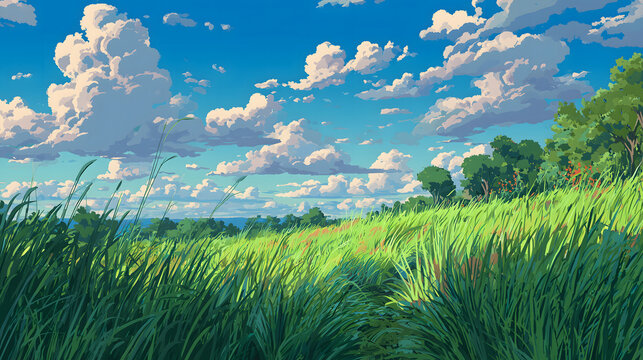 Spring Natural Grassland