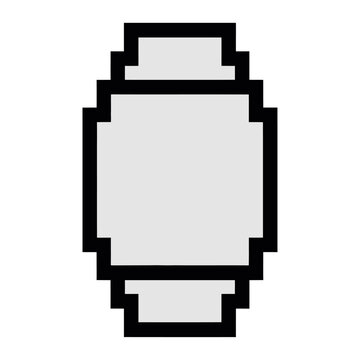 Vector of a watch face with a rectangular design