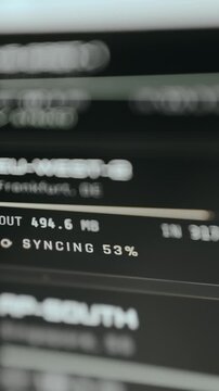 Dashboard showing status of database nodes by region
