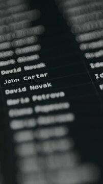 Close-up of police database displaying cases, named suspects, and offenses