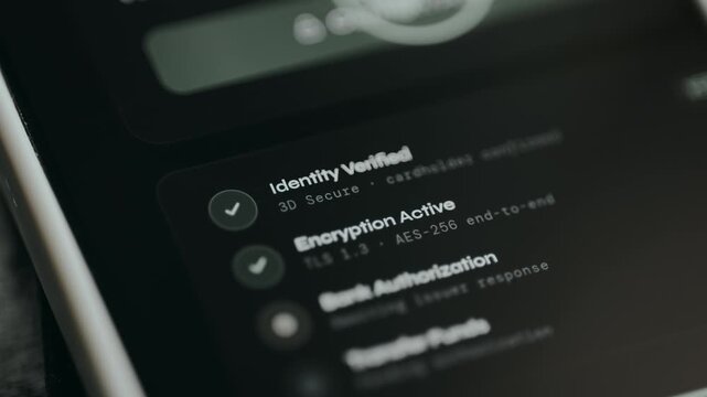 Security and verification steps of a financial transfer