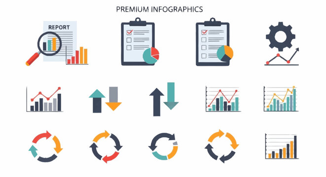 Premium infographic design elements and icons.