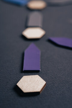 Innovative path concept using geometric shapes symbolizing direction and growth.