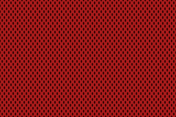 Obraz premium Red mesh fabric texture athletic jerseys vector illustration seamless background. Breathable polyester material seamless pattern. Perfect sportswear textile for basketball, hockey, soccer uniform.